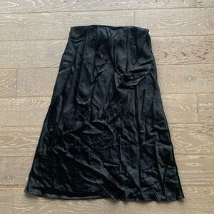 Babaton Midi Slip Skirt, Size 4, Black